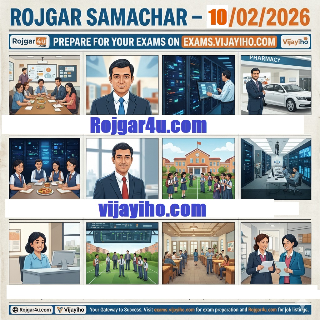 रोजगार समाचार 10/02/2026: उत्तराखंड और उत्तर प्रदेश में नवीनतम सरकारी और प्राइवेट नौकरियां